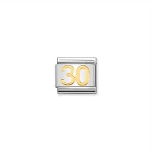 NEW NOMINATION unisex celebrate links bracelet in 30 gold